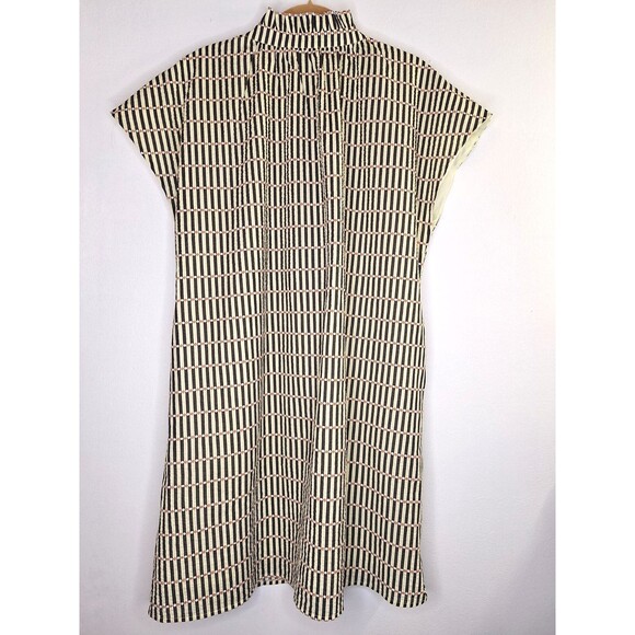 THML Faith Button Up Striped Mini Dress Size L Knee Length Hippie Boho Western - Picture 4 of 12